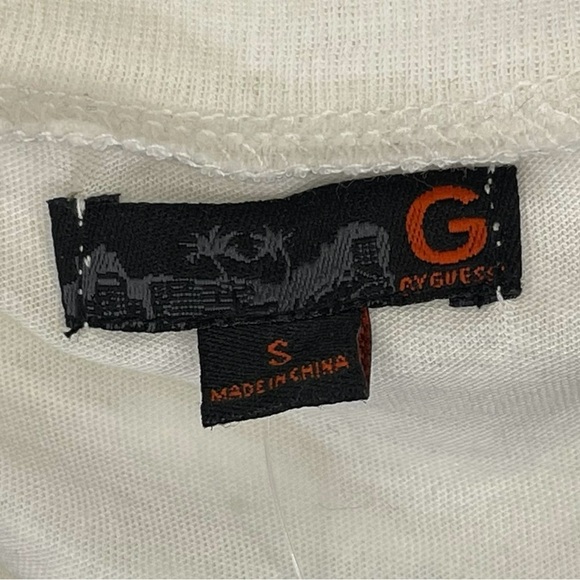 NWT Guess Womens Small S White Tank Shredded Cut Out 80s Retro Slashed Ripped - Picture 4 of 16